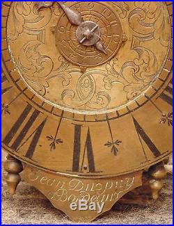 Rare magnifique ancien pendule lanterne 18eme signé Jean Dupuy bordeaux bon etat