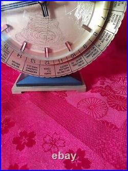 Rare pendule de table de marque CONDOR allemagne en laiton fuseau horaire pays