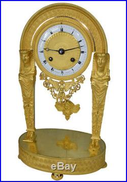 Retour d'Egypte. Kaminuhr Empire clock bronze horloge antique cartel pendule