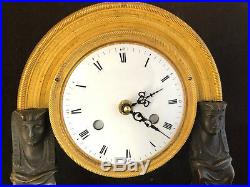 Retour d'Egypte Pendule Bronze Double Patine EMPIRE Antique Clock