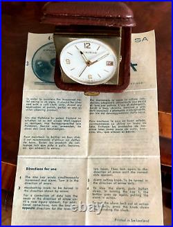 Reveil Bulova Caravelle Miniature Travel Alarm Clock Swiss Made