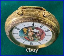 Reveil Musical De Voyage Bueche Girod Miniature Travel Musical Alarm Clock