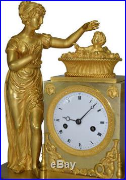 Roi de Rome. Kaminuhr Empire clock bronze horloge cartel uhren pendule