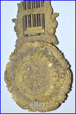 SUPERBE BALANCIER de PENDULE PORTIQUE XIXe Bronze NAPOLEON III NIII HORLOGE