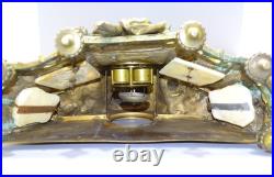 -SUPERBE PENDULE A POSER en BRONZE ALBATRE XIXe un CHEVALIER MOUVEMENT SIMON D