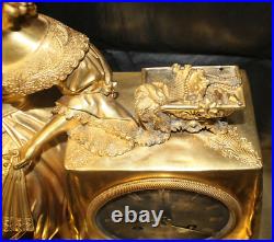 SUPERBE Pendule19ème bronze doré de Honoré PONS fonctionnelle