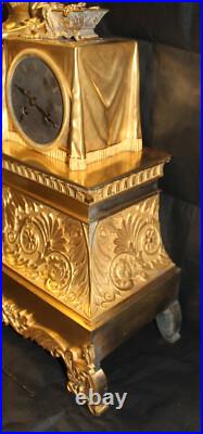 SUPERBE Pendule19ème bronze doré de Honoré PONS fonctionnelle