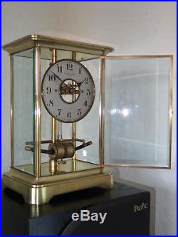 Superbe BULLE CLOCK cage laiton verre 1926 french clock collection