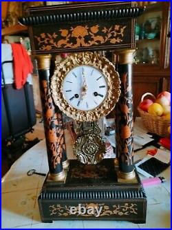 Superbe Grande Pendule Charles X Horloge Clock Uhr Orologio Objet Decoration