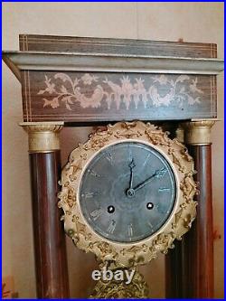 Superbe Grande Pendule Portique Horloge Clock Uhr Orologio Objet Décoration