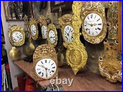 Superbe Lot 7 Horloges Comtoise + Poids Et Balancier En État De Marche