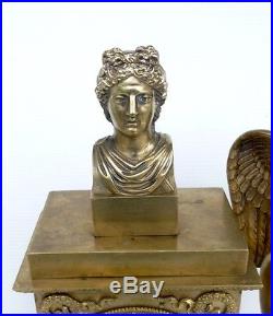 Superbe PENDULE Ancienne Bronze doré Fin XVIIIe Début XIXème Angelot Musicien