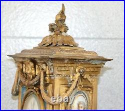 Superbe Pendule XIXème style Louis XVI en bronze et plaques de Porcelaine