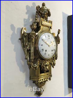 Superbe cartel d'applique LEFEBVRE XVIII siècle antique french clock bronze