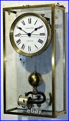 Superbe pendule BRILLIE années 30 electric clock caisson vitré (no ato, Lepaute)