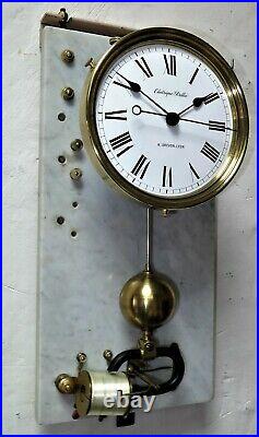 Superbe pendule BRILLIE années 30 electric clock caisson vitré (no ato, Lepaute)