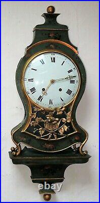 Superbe pendule Neuchateloise antique cartel swiss clock