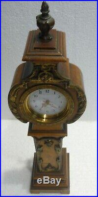 Superbe pendulette XIXè horloge de parquet miniature fonctionne clock pendule