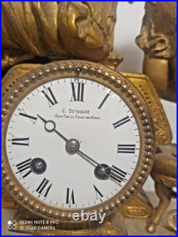 Tres grande pendule regule dore ressorts ok fonctionne sonne