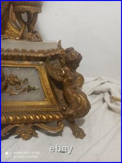 Tres grande pendule regule dore ressorts ok fonctionne sonne