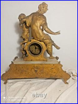 Tres grande pendule regule dore ressorts ok fonctionne sonne