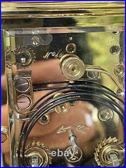 Tres rare Pendule De Voyage Officier Lepee Phases De Lune A Tourbillon clock