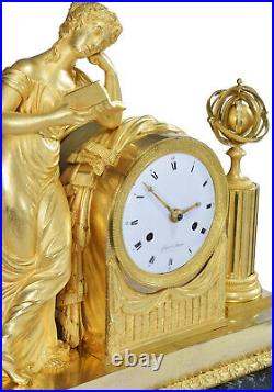 URANIE Kaminuhr Empire clock bronze horloge antique pendule uhren