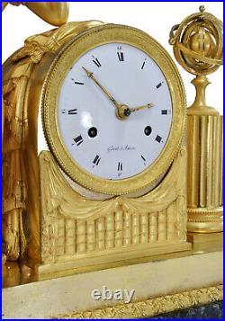 URANIE Kaminuhr Empire clock bronze horloge antique pendule uhren