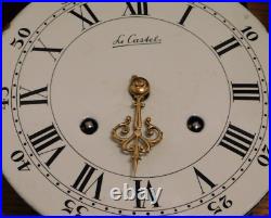 Vintage HORLOGE Le Castel SUISSE Pendule Neuchâteloise ST AUBIN mécanisme SWISS