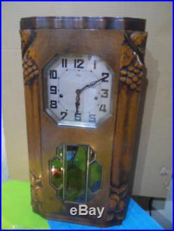 Vintage wall westminster clock uhr pendule horloge carillon ODO n° 36 art deco