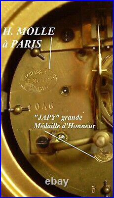 XIXème S, France, 3 Signatures Pendule Polychrome porcelaine Sèvres fonctionne