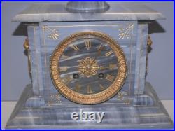 -belle Pendule A Poser Napoleon III Marbre Gris Pieds Griffes Fonctionne Clock D -belle Pendule A Poser Napoleon III Marbre Gris Pieds Griffes Fonctionne Clock D