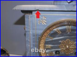 -belle Pendule A Poser Napoleon III Marbre Gris Pieds Griffes Fonctionne Clock D -belle Pendule A Poser Napoleon III Marbre Gris Pieds Griffes Fonctionne Clock D